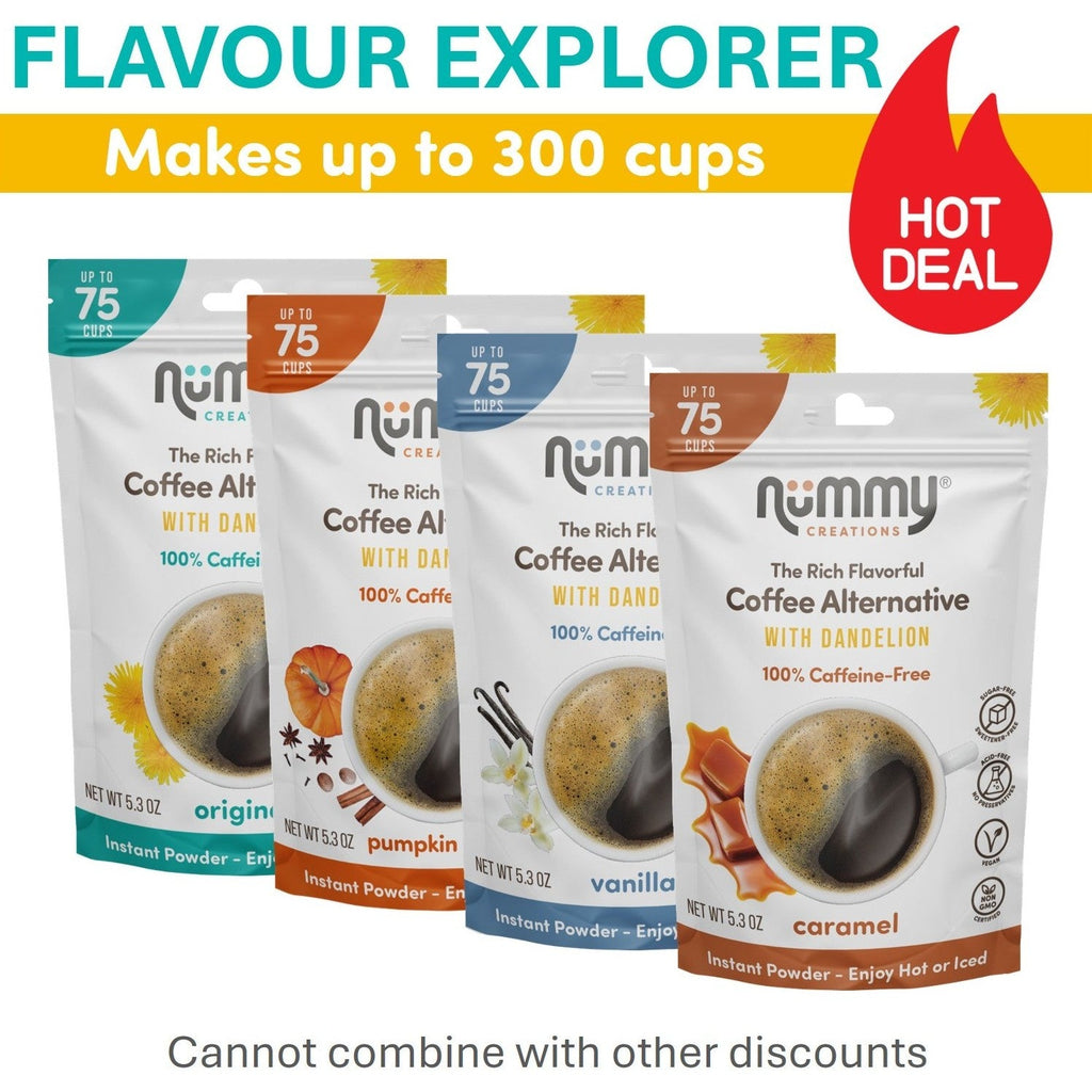 Flavour Explorer - 150g/5.3oz x 4 (up to 75 cups each) Nummy Creations