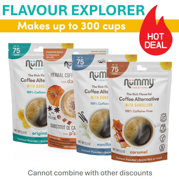 Flavour Explorer - 150g/5.3oz x 4 (up to 75 cups each) Nummy Creations