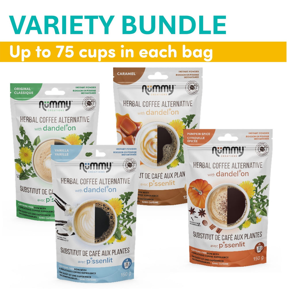 Variety Pack - 150g x 4 (up to 75 cups each) Nummy Creations